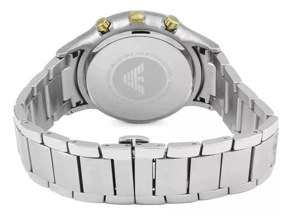 Emporio Armani AR11047 — Reloj de Hombre con Esfera Gris y Brazalete de Acero Inoxidable