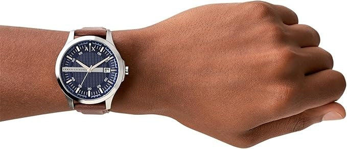 Armani Exchange AX2133 — Reloj de Hombre con Correa de Piel Marrón