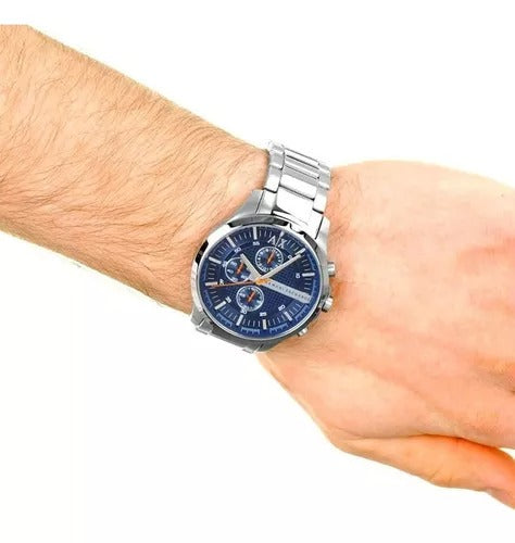 Armani Exchange AX2155 — Reloj de Hombre con Cronógrafo y Esfera Azul