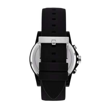 Armani Exchange AX1326 — Reloj de Hombre con Cronógrafo y Correa de Silicona Negra