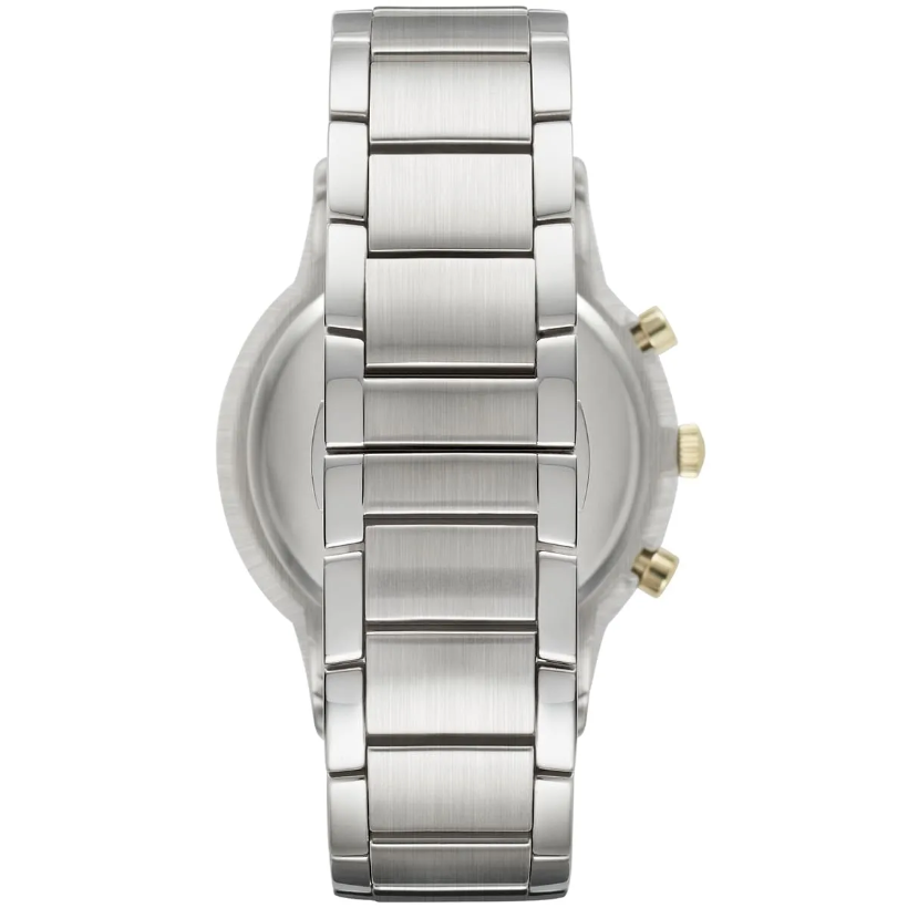 Emporio Armani AR11047 — Reloj de Hombre con Esfera Gris y Brazalete de Acero Inoxidable