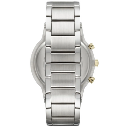 Emporio Armani AR11047 — Reloj de Hombre con Esfera Gris y Brazalete de Acero Inoxidable