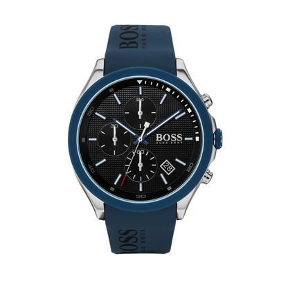 Hugo Boss 1513717 — Reloj de Hombre con Cronógrafo y Correa de Silicona Azul