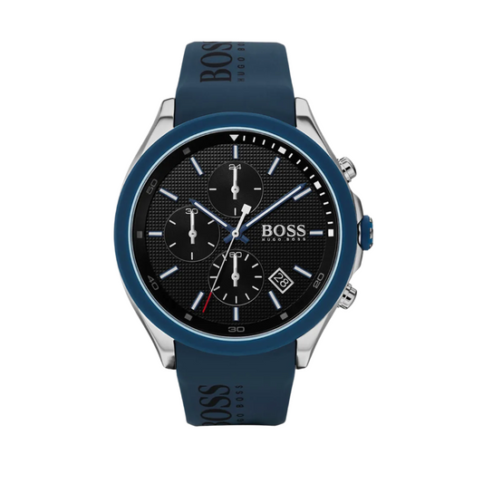 Hugo Boss 1513717 — Reloj de Hombre con Cronógrafo y Correa de Silicona Azul