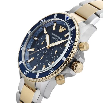 Emporio Armani AR11362 — Reloj de Hombre con Correa y Esfera Azules