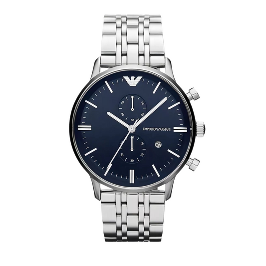 Emporio Armani AR1648 — Brazalete de Acero inoxidable con Esfera Azul