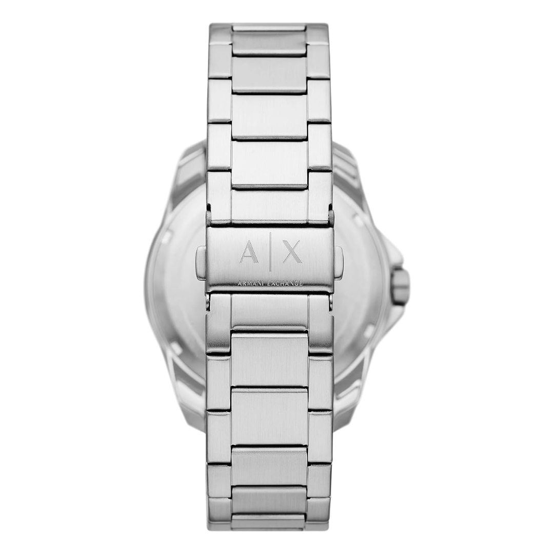 Armani Exchange AX1950 — Reloj de Hombre Spencer con Dial Azul y Correa Plateada