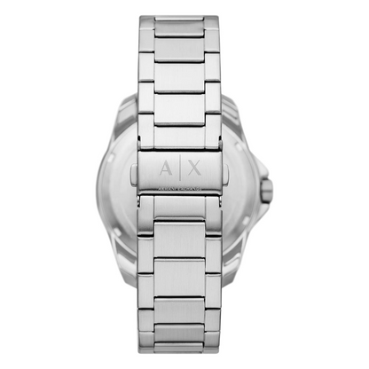 Armani Exchange AX1950 — Reloj de Hombre Spencer con Dial Azul y Correa Plateada