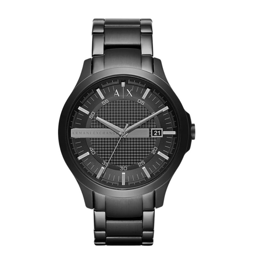 Armani Exchange AX7101 — Reloj de Hombre con Esfera Negra y Brazalete de Acero