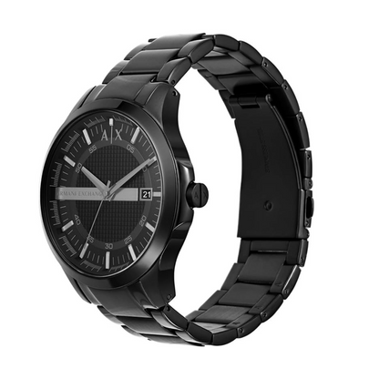 Armani Exchange AX7101 — Reloj de Hombre con Esfera Negra y Brazalete de Acero