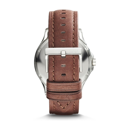 Armani Exchange AX2133 — Reloj de Hombre con Correa de Piel Marrón