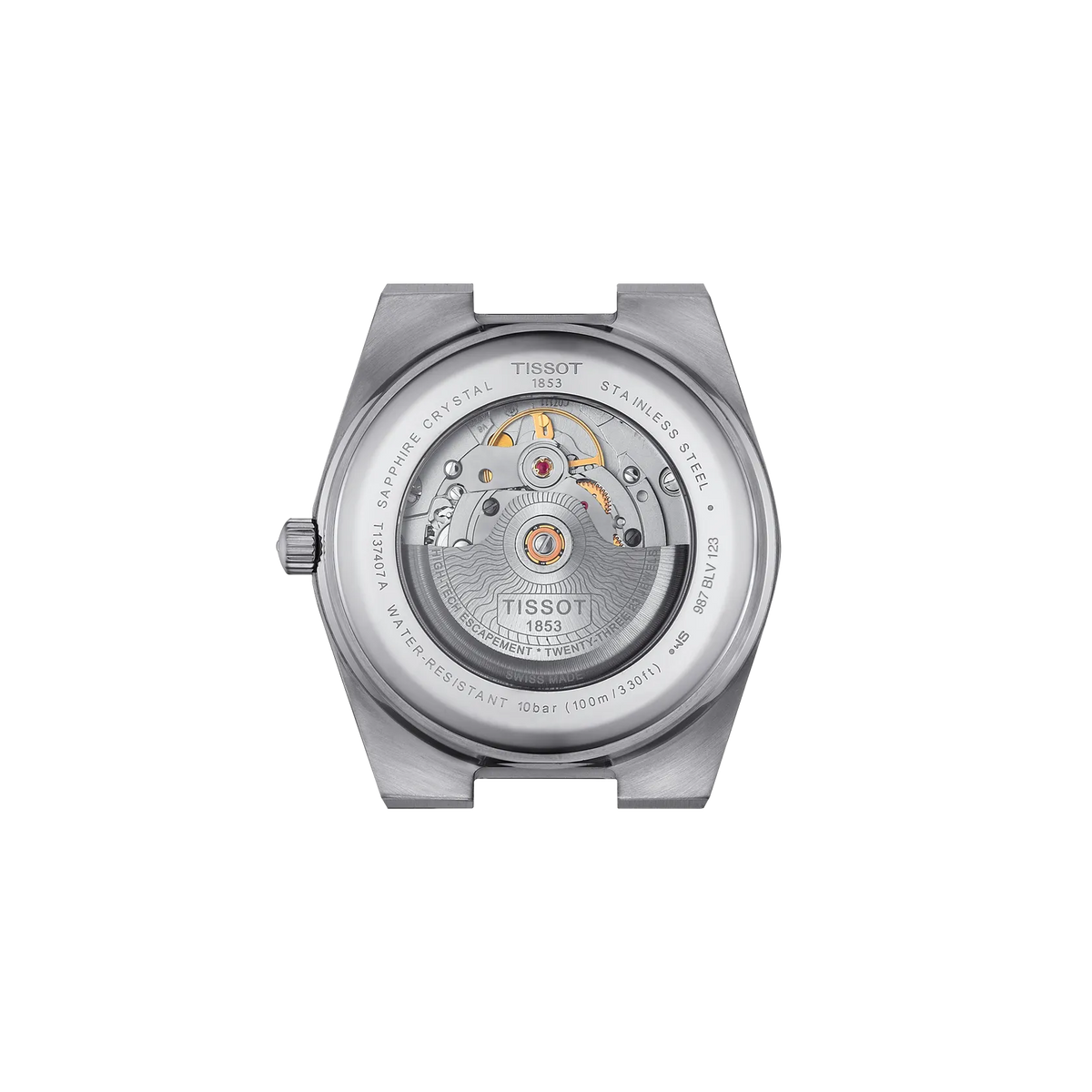 T1374071104100 — parte trasera y movimiento — imagen oficial Tissot