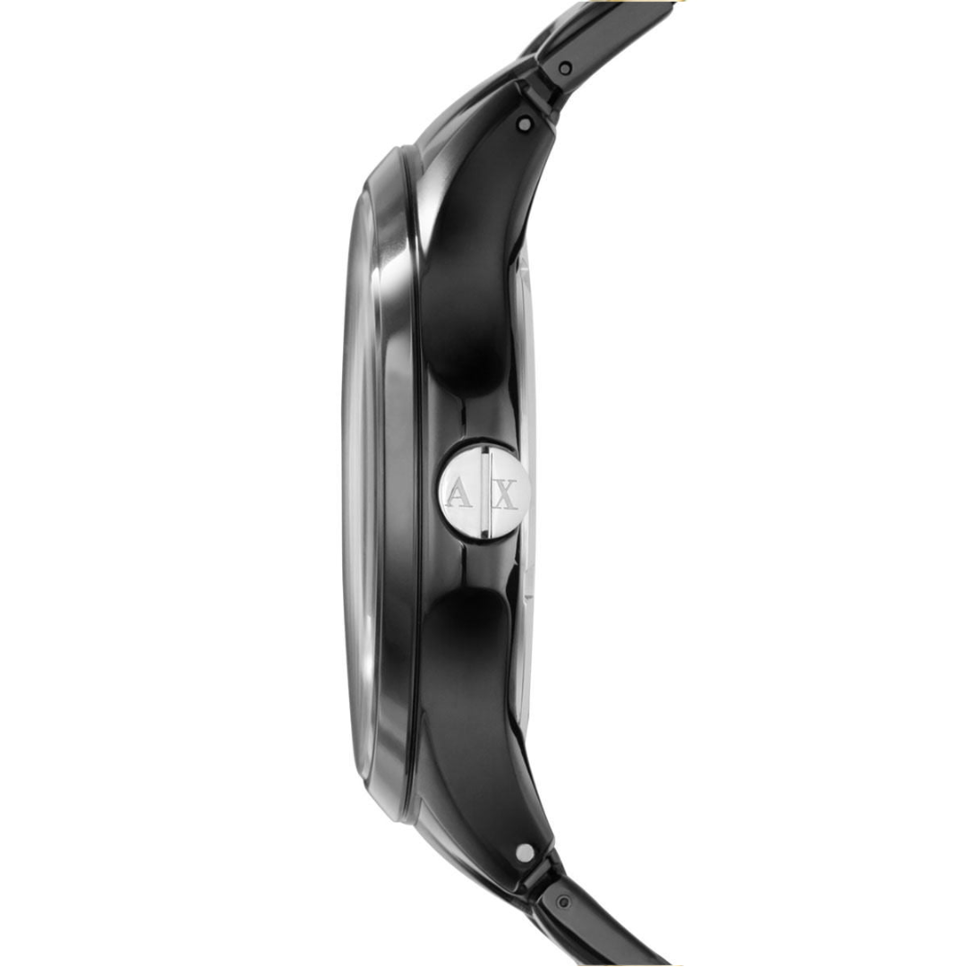 Armani Exchange AX2121 — Reloj Cronógrafo para Hombre en Negro con Detalles Dorados