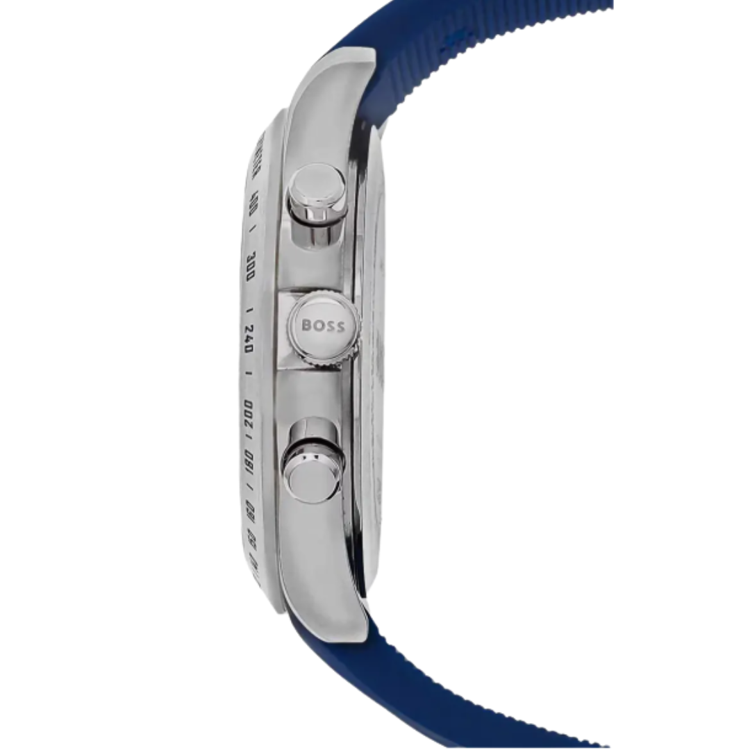 Hugo Boss 1514239 — Reloj Cronógrafo para Hombre en Azul con Correa de Silicona