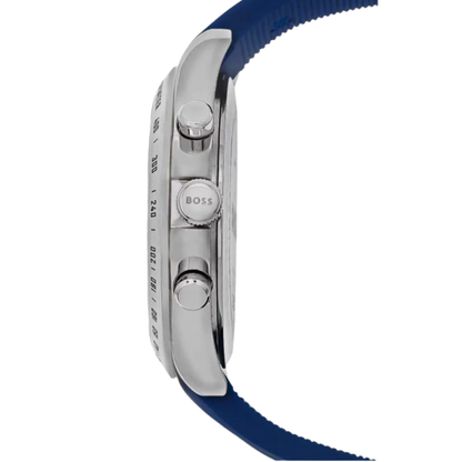 Hugo Boss 1514239 — Reloj Cronógrafo para Hombre en Azul con Correa de Silicona