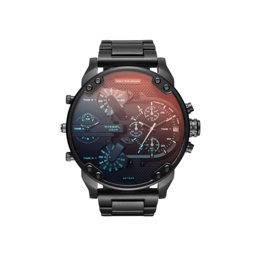Diesel Mr. Daddy 2.0 DZ7395 — Reloj de Hombre con Brazalete de Acero Inoxidable Negro