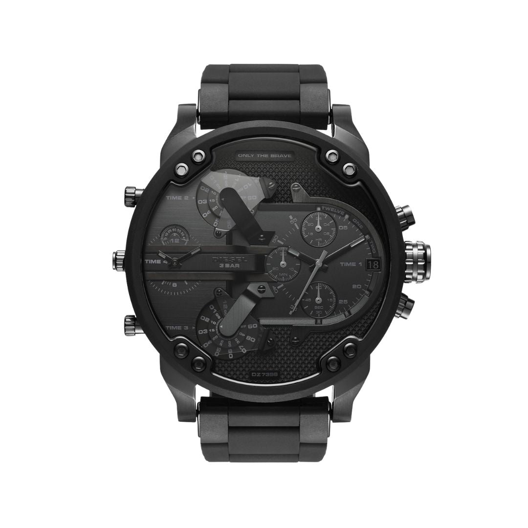 Diesel Mr. Daddy 2.0 DZ7396 — Reloj de Hombre con Brazalete de Acero Inoxidable y Silicona