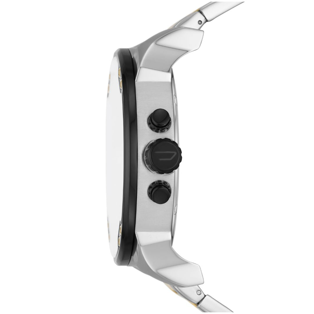 Diesel DZ7459 — Reloj de Hombre Mr. Daddy 2.0 con Esfera Negra y Brazalete de Acero Inoxidable Bicolor