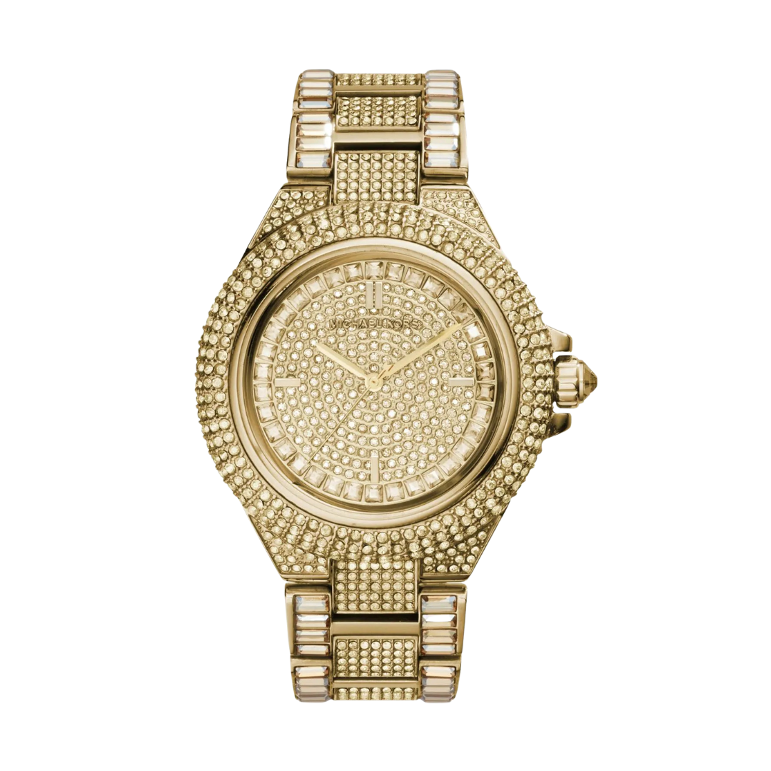 Michael Kors MK5720 — Reloj Runway Pavé para Mujer en Color Dorado con Cristales