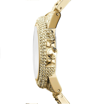 Michael Kors MK5720 — Reloj Runway Pavé para Mujer en Color Dorado con Cristales