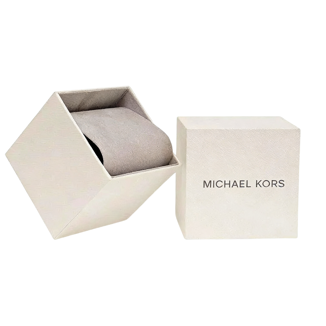Michael Kors MK6270 — Reloj Bradshaw Oversize para Mujer en Oro Rosa con Acentos Borgoña